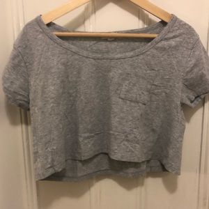 Gray Crop top